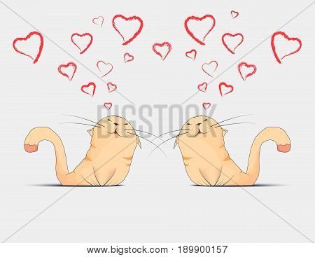 Couple In Love Cats.