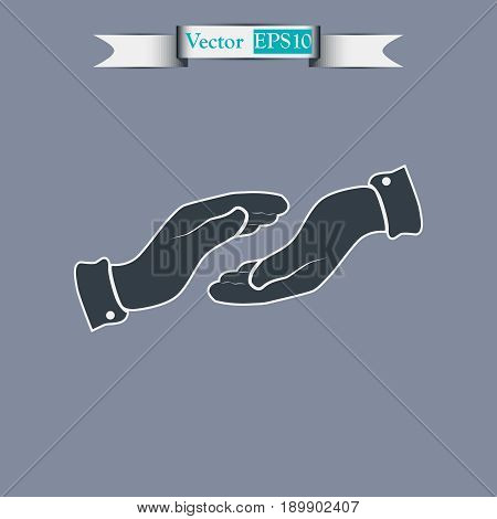 Help icon, vector illustration. Flat design style