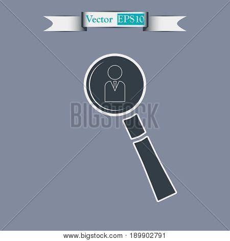 Magnifying glass icon vector illustration flat design