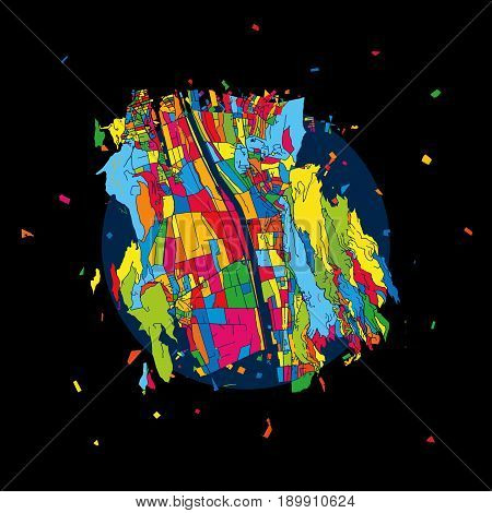 Vaduz, Liechtenstein, Colorful Artmap
