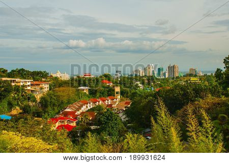 Top View Of The City Cebu , Philippines.