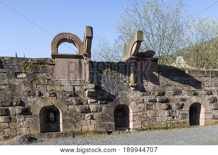 Famous Old Ruins Of Castle From King Barbarossa, The Kaiserpfalz