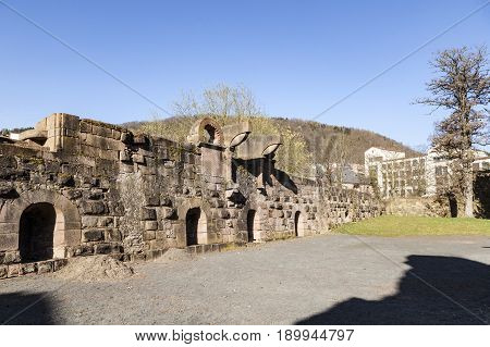 Famous Old Ruins Of Castle From King Barbarossa, The Kaiserpfalz