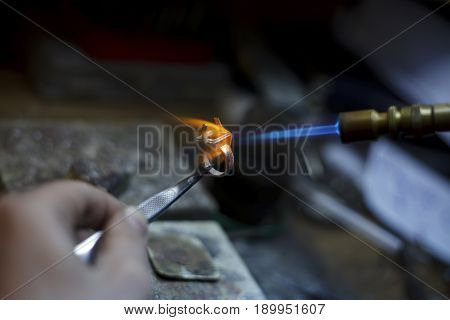 A Ewelry Making Close-up Details Of The Production