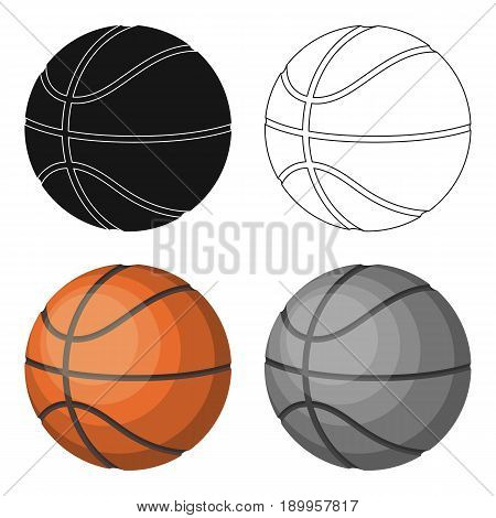 basketball.Basketball single icon in cartoon style vector symbol stock illustration .
