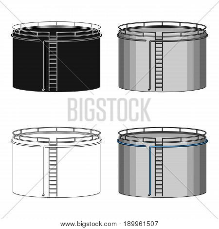 Oil storage tank.Oil single icon in cartoon style vector symbol stock illustration .