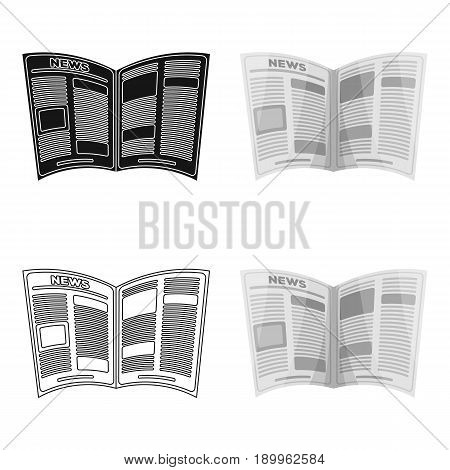 Newspaper.Old age single icon in cartoon style vector symbol stock illustration .