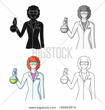 Chemist.Professions single icon in cartoon style vector symbol stock illustration .