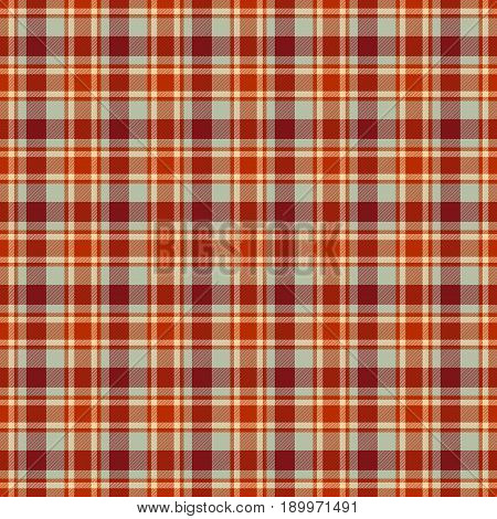 Warm tone colored rural checkered grunge tartan pattern seamless design