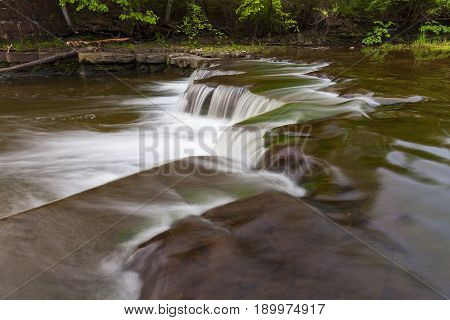 Side back view of cascade on Bozen Kill Preserve