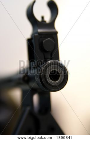 Närbild av sovjetiska kulspruta Rpd-44 Iii