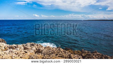 Beautiful Sea Shore In Cyprus. A View Of A Sea Shore In Kavo Greko Nenar Aiya Napa, Cyprus