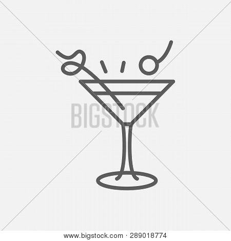 Manhattan Cocktail Icon Line Symbol. Isolated Vector Illustration Of  Icon Sign Concept For Your Web