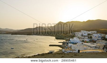 Ville de la Isleta, au parc naturel de Cabo de Gata, Andalousie, Espagne.