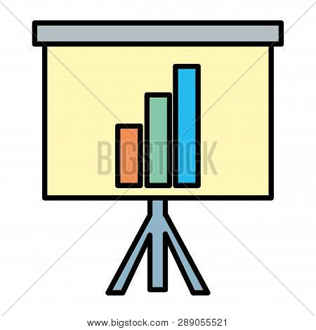 Color Statistics Bar Precentation Graphic Growing Vector Illustration