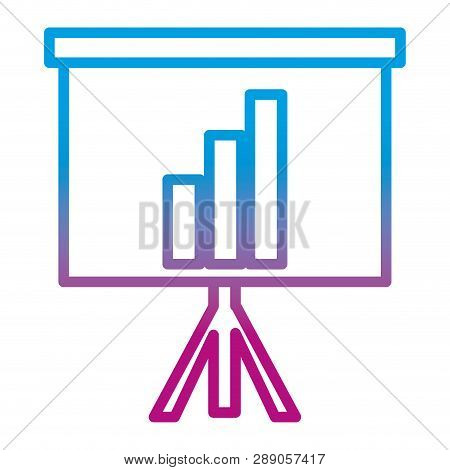 Degraded Line Statistics Bar Precentation Graphic Growing Vector Illustration