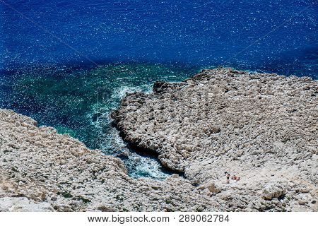 Sea Caves Near Cape Greko. Mediterranean Sea