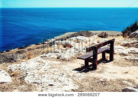 Sea Caves Near Cape Greko. Mediterranean Sea
