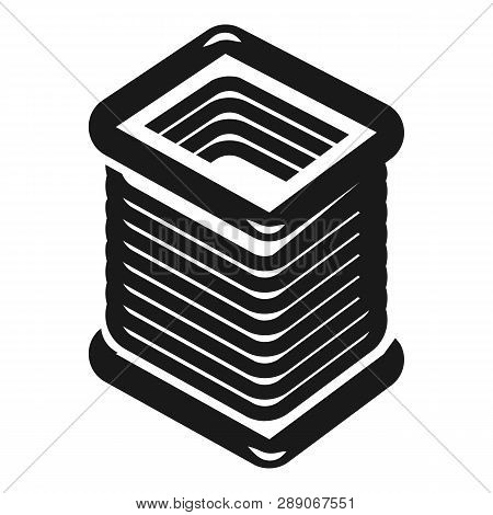 Rectangular Coil Icon. Simple Illustration Of Rectangular Coil Icon For Web Design Isolated On White