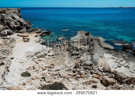 Sea Caves Near Cape Greko. Mediterranean Sea
