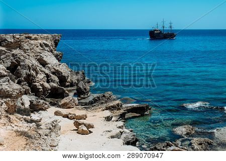 Cyprus - Mediterranean Sea Coast. Sea Caves Near Ayia Napa.