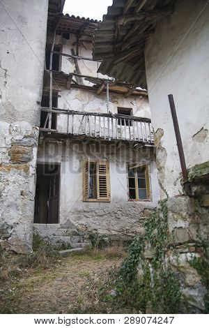 Abandoned Village Slapnik In Region Goriška Brda, Slovenia.