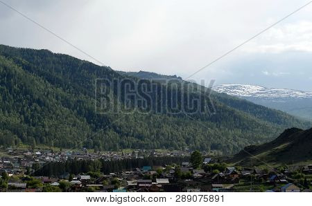 Onguday Village In The Altai Mountains, Siberia, Russia