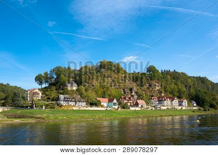 The Resort Rathen In The Elbe Sandstone Mountains In The Saxon Switzerland