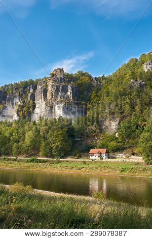 The Resort Rathen In The Elbe Sandstone Mountains In The Saxon Switzerland