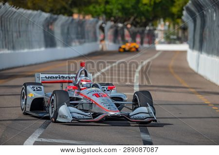 March 09, 2019 - St. Petersburg, Florida, USA: WILL POWER (12) of Australia qualifes on the pole for the Firestone Grand Prix of St. Petersburg 