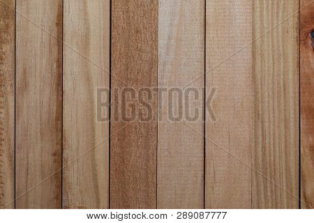 Texture Of Natural Wood Slats (unvarnished). Copper, Reddish, Cherry. Vertical Sense.