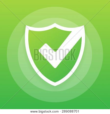 Shield, Protection, Security Icon. Vector Stock Illustration.