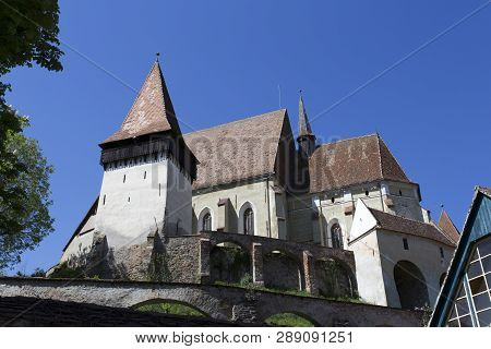 Biertan, Romania - April 29, 2018: Biertan Fortified Church In Transylvania