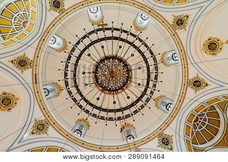 Konya / Turkey - December 10 2018: Aziziye Mosque architectural details.