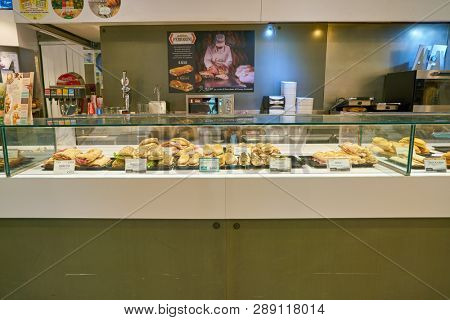 LINATE, ITALY - CIRCA NOVEMBER, 2017: a cafeteria in Milan Linate Airport.
