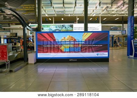 LINATE, ITALY - CIRCA NOVEMBER, 2017: interior shot of Milan Linate Airport.
