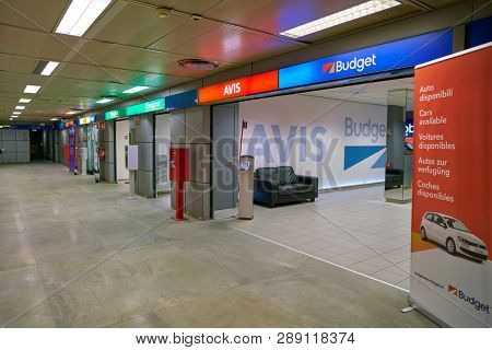 LINATE, ITALY - CIRCA NOVEMBER, 2017: interior shot of Milan Linate Airport.