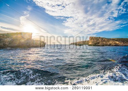 Beautiful Landscape Of Blue Lagoon Of Malta Island