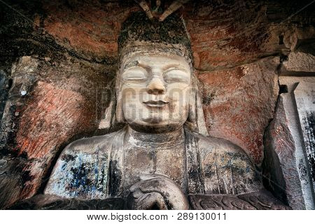 Dazu Rock Carvings as the World Heritage Site located in suburb Chongqing, China