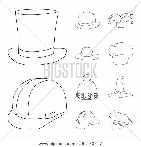 Vector Design Of Headgear And Napper Logo. Collection Of Headgear And Helmet Stock Vector Illustrati