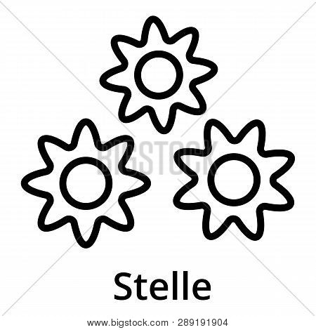 Stelle Icon. Outline Stelle Icon For Web Design Isolated On White Background