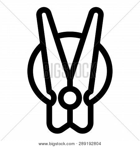 Clothes Clamp Icon. Outline Clothes Clamp Icon For Web Design Isolated On White Background