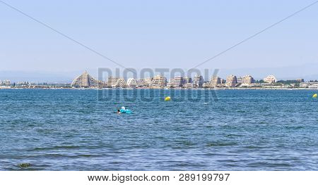 Distant Waterside View Of La Grande-motte, A Commune In Southern France