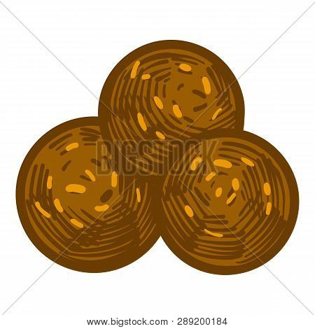 Propolis Balls Icon. Hand Drawn Illustration Of Propolis Balls Icon For Web Design