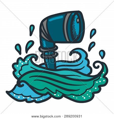 Sea Submarine Periscope Icon. Hand Drawn Illustration Of Sea Submarine Periscope Icon For Web Design