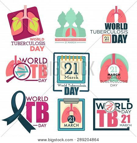 Lungs And Stethoscope World Tuberculosis Day Isolated Icons Vector Pulmonary Organ Disease Or Illnes