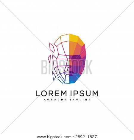 Abstract Head Concept Illustration Vector Design Template. Suitable For Creative Industry, Multimedi