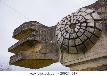 Podgaric, Croatia - December 30th 2018. The Monument To The Revolution Of The People Of Moslavina In