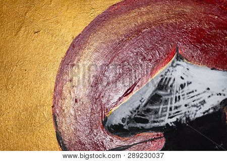 Abstract Oil Paint Texture On Canvas, Background