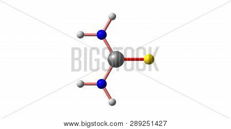 Thiourea Molecular Structure Isolated On White